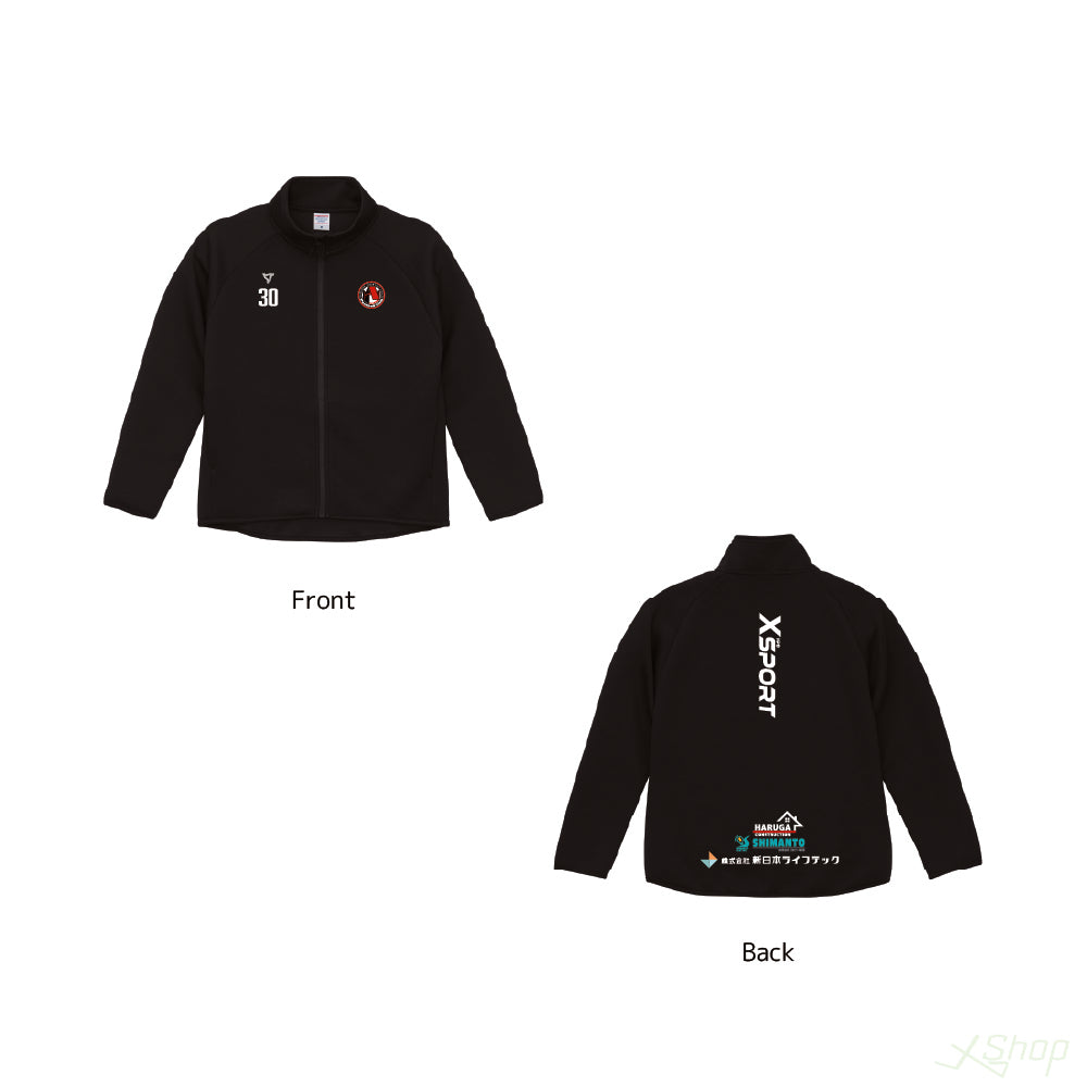 ダンボールニットフルジップジャケット/ブラック