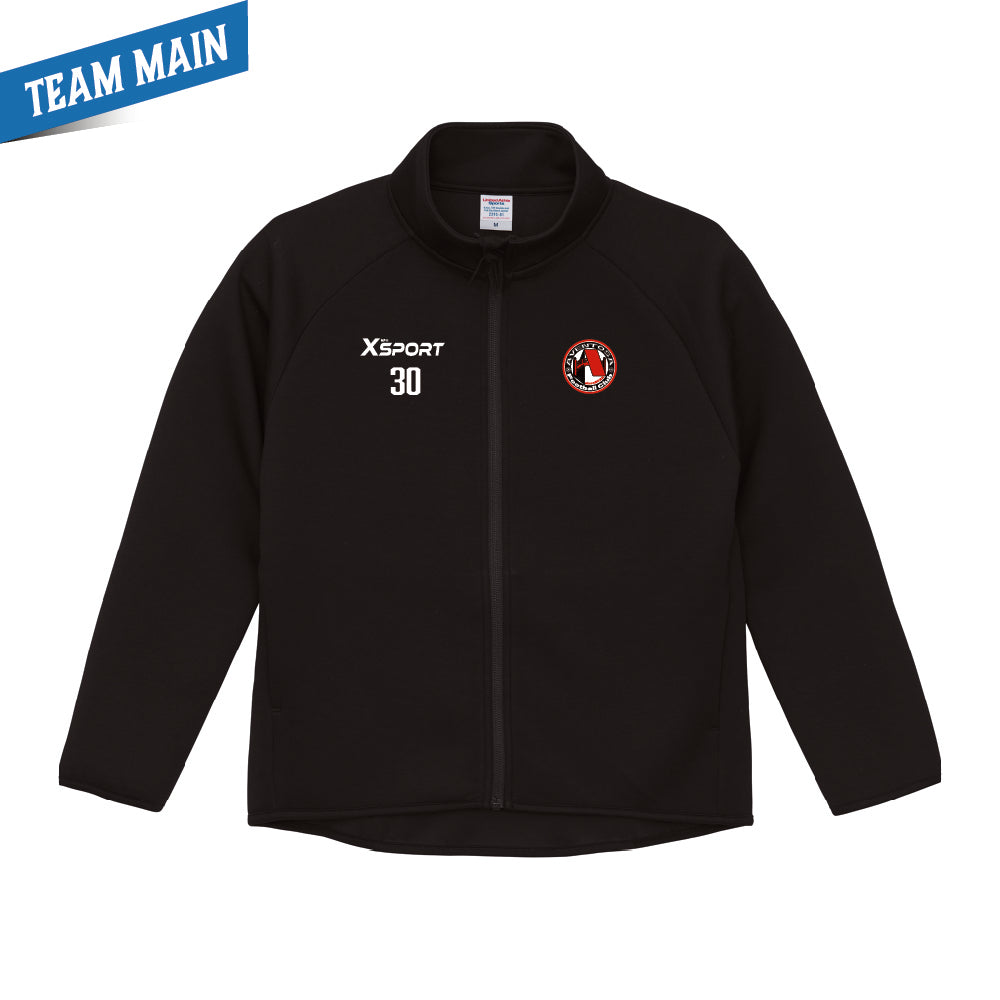 ダンボールニットフルジップジャケット/ブラック