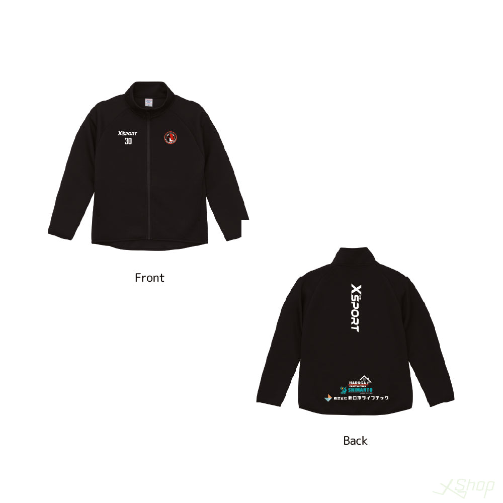 ダンボールニットフルジップジャケット/ブラック