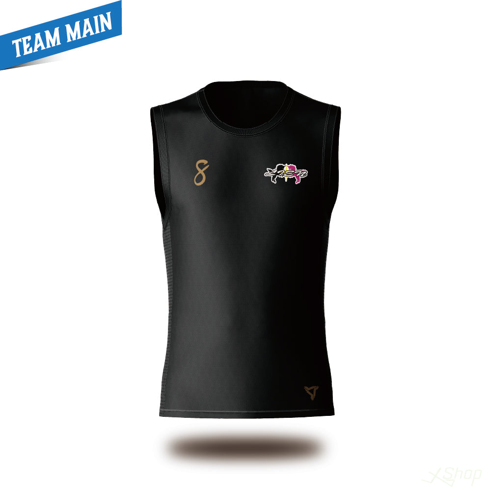 メインノースリーブシャツ/ブラック