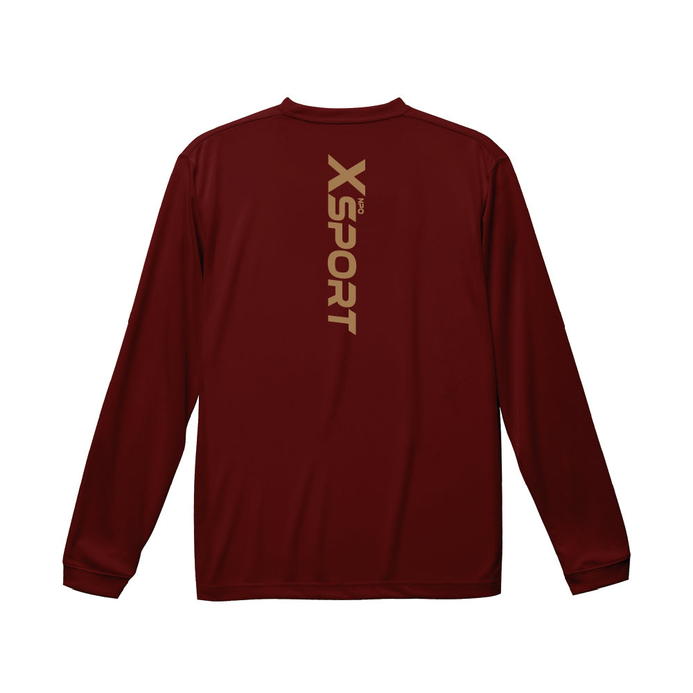 チームロングTシャツ/バーガンディ