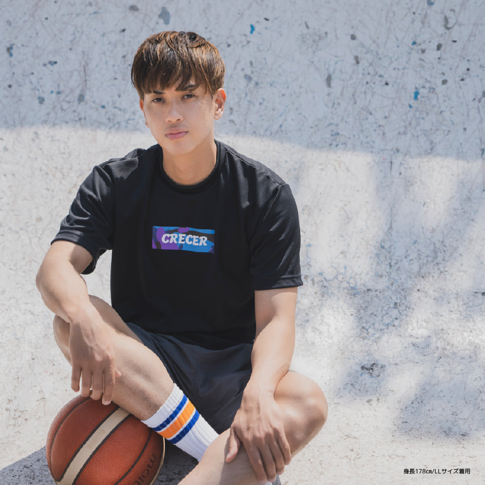 カモフラージュTシャツ-ブルー