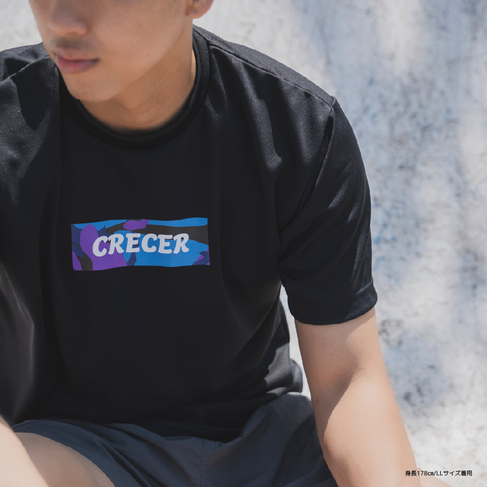 カモフラージュTシャツ-ブルー