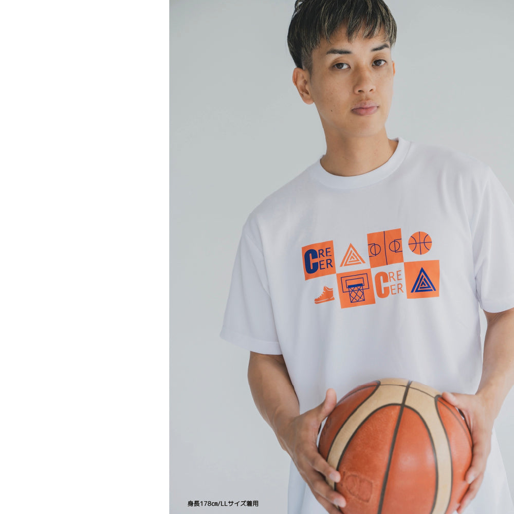 パネルロゴTシャツ-オレンジ/ホワイト – エックスショップ