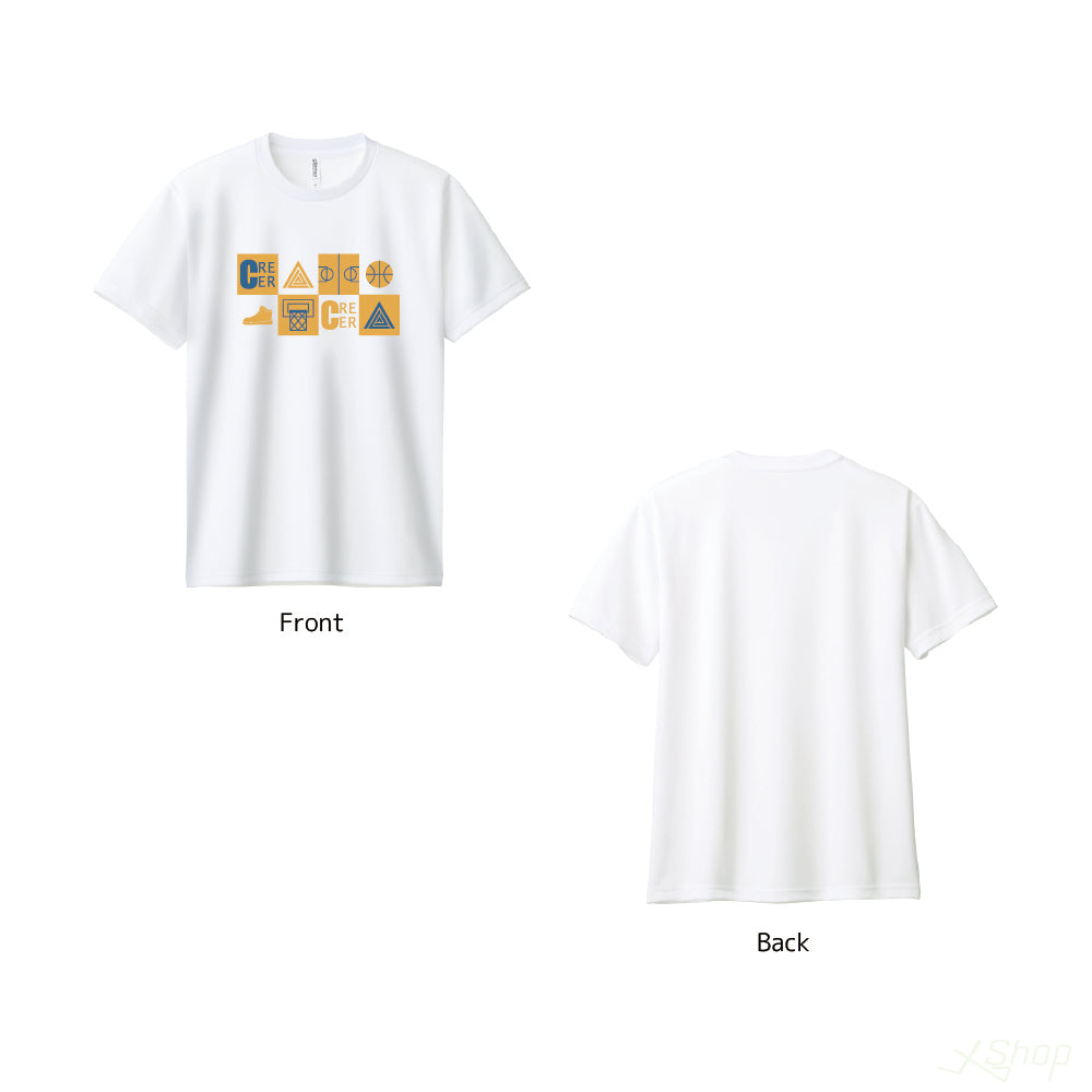 パネルロゴTシャツ-イエロー/ホワイト