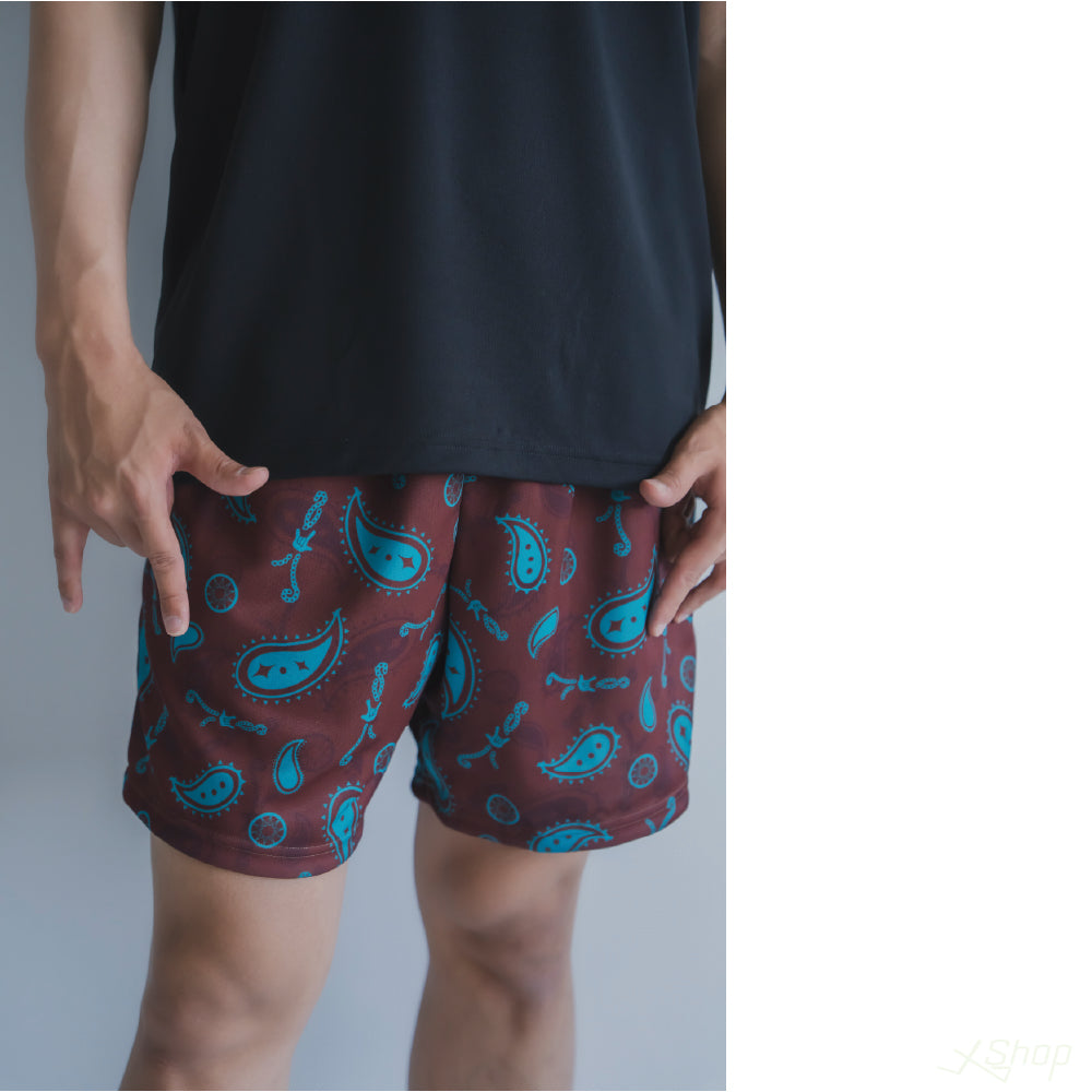 SOUTH ペイズリー柄 バスケットパンツ ペイズリー柄バスパン-ブラウン – エックスショップ