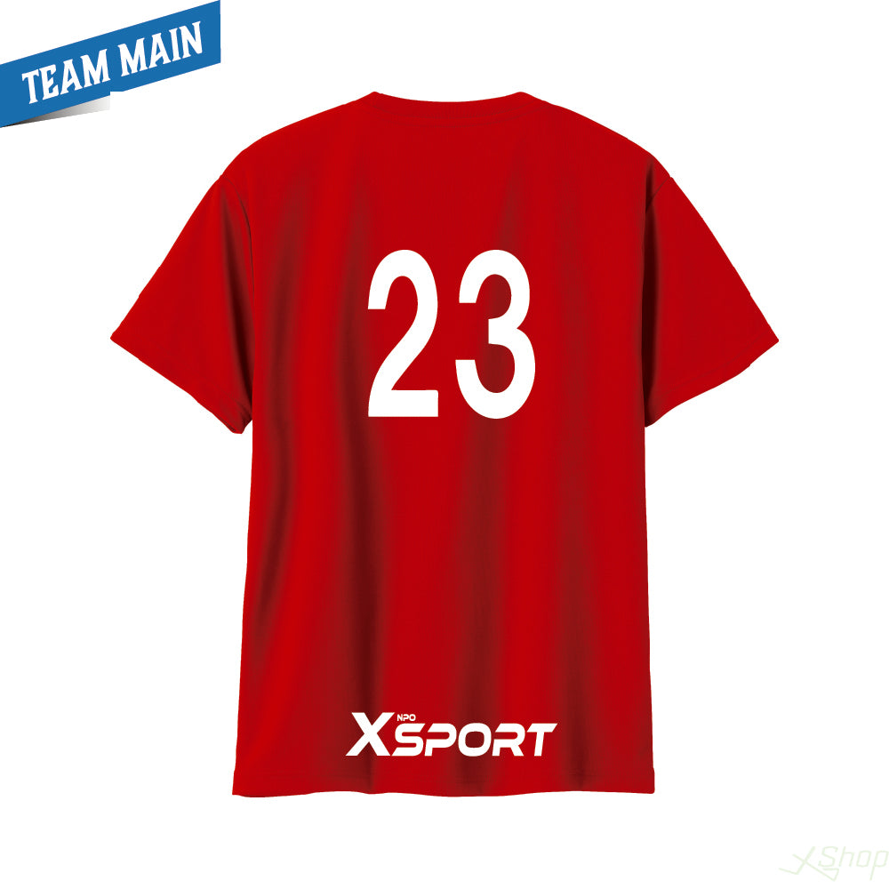 チームメインTシャツ(number)/レッド