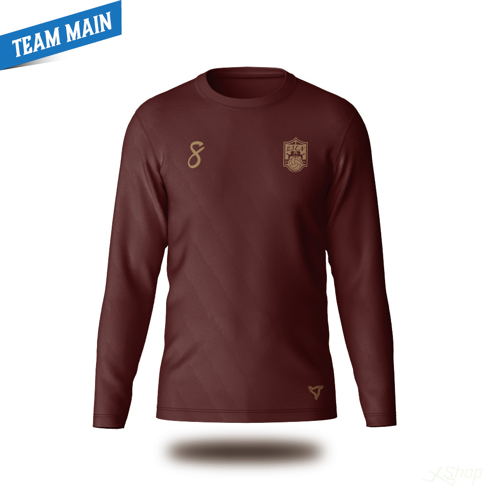 チームロングTシャツ/バーガンディ