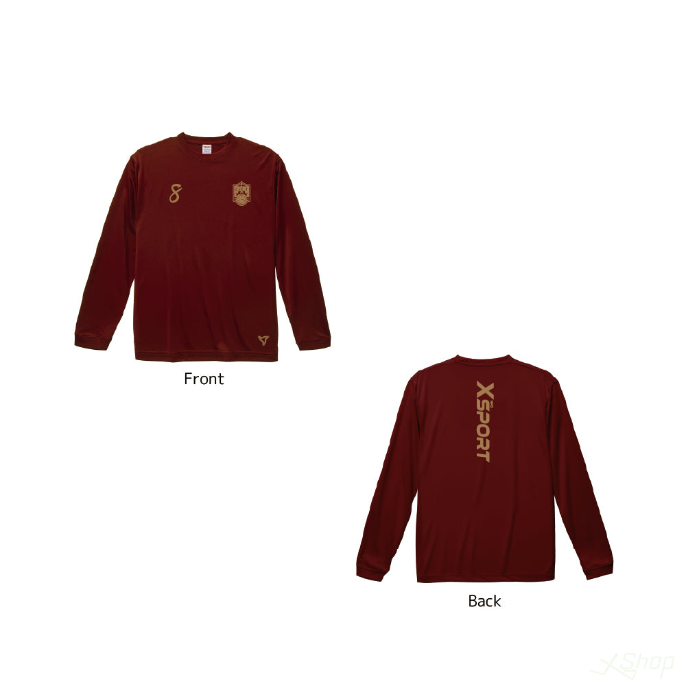 チームロングTシャツ/バーガンディ