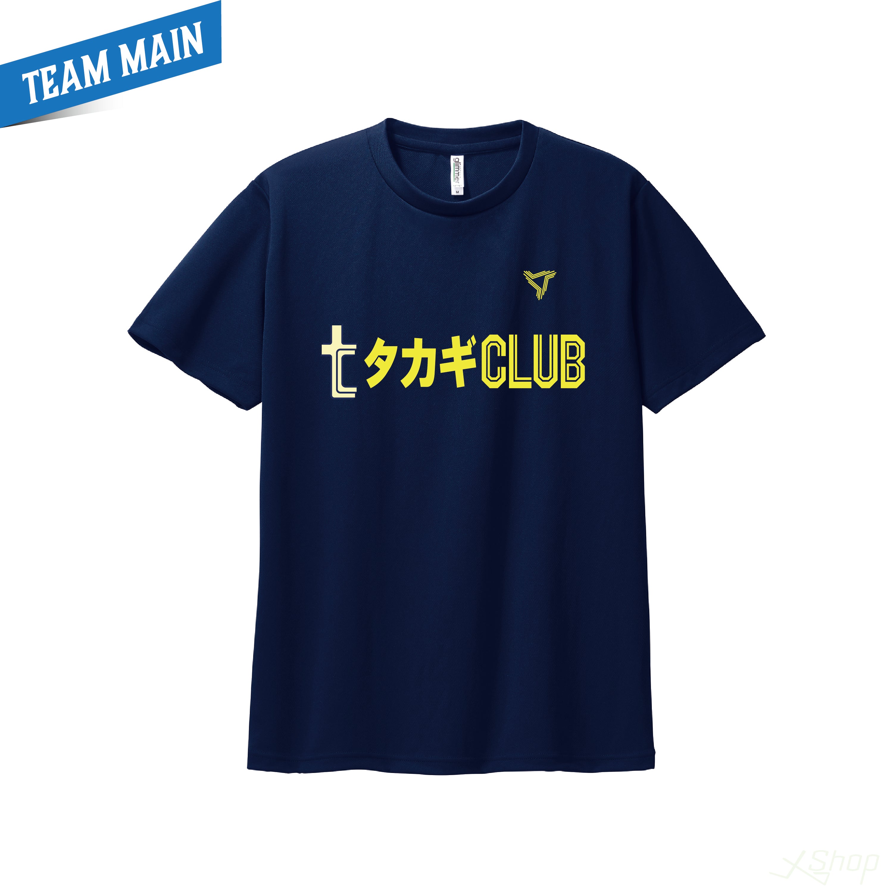 チームTシャツ(蛍光イエロー)/ネイビー